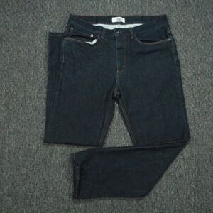 Spoke Jeans Mens 33x30 Blue Build B 5 Pocket Straight‎ Denim Dark Wash